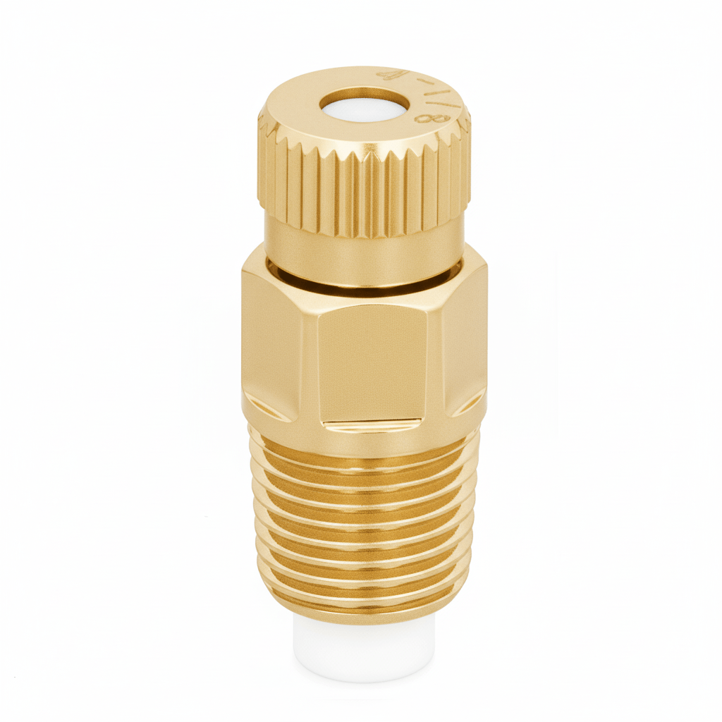 NPFD - 3 - 1/8 - NPB - CER – Hydraulic Atomizing Spray Nozzle, 1/8" Inlet, Nickel - Plated Brass - NozzlePro