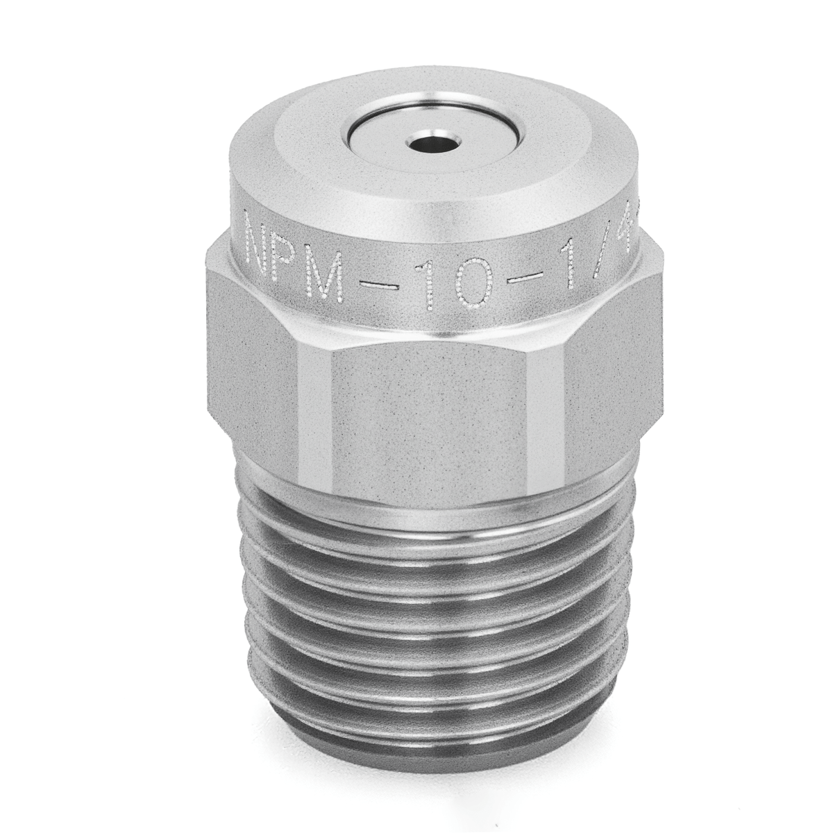 NPM - 18 - 1/4 - SS β Hydraulic Atomizing Spray Nozzle, 1/4" Inlet, 303/304 Stainless Steel - NozzlePro