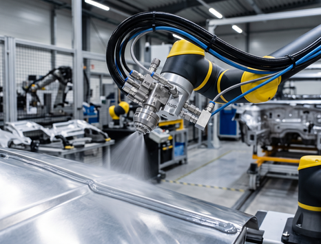 Spray Nozzles for Collaborative Robot Sealant Applications