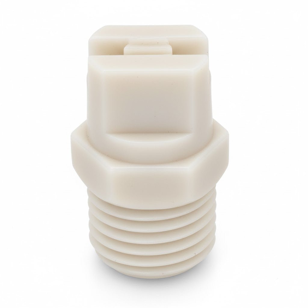 NPHV - 6508 - 1/8 - PP – Flat Spray Nozzle, 1/8" Inlet, Polypropylene - NozzlePro