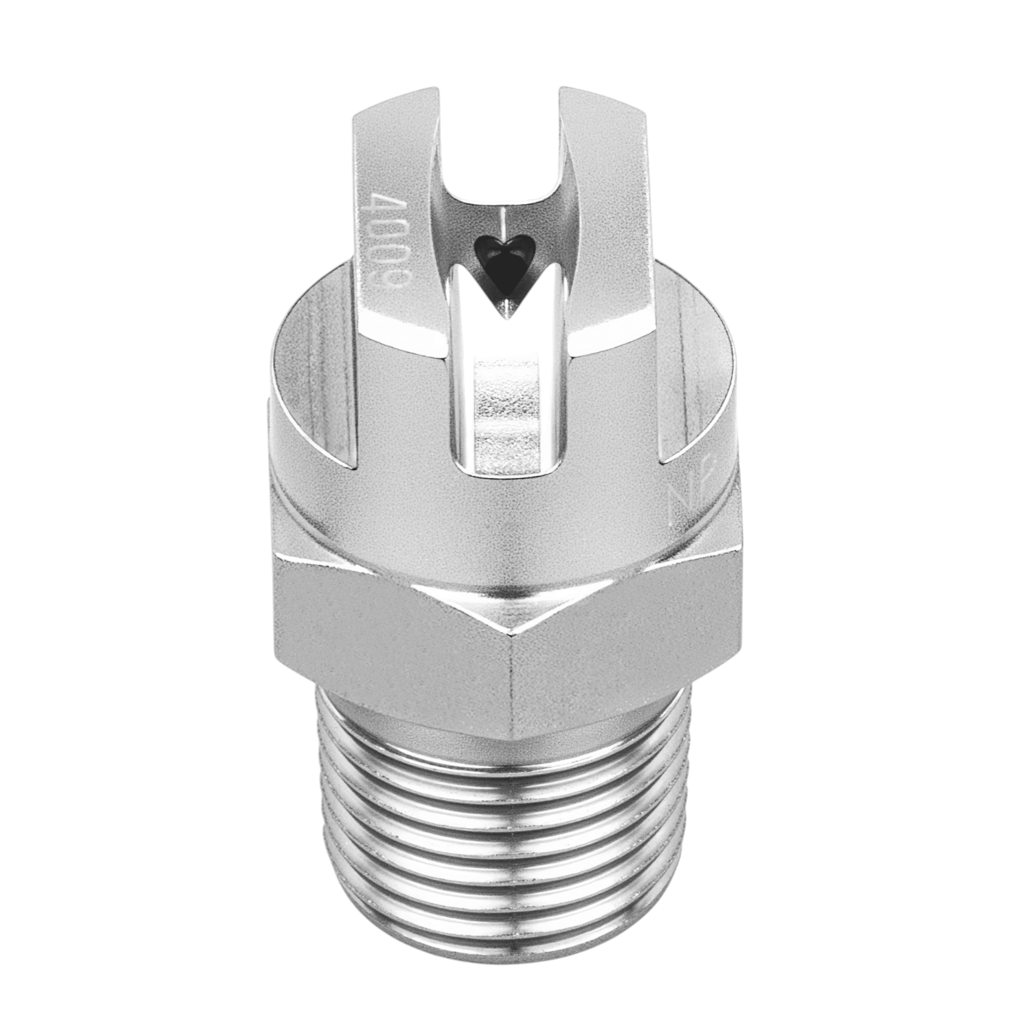 NPHV - 950050 - 1/8 - 316 – Flat Nozzle, 1/8 Inlet, 316L Stainless Steel - NozzlePro