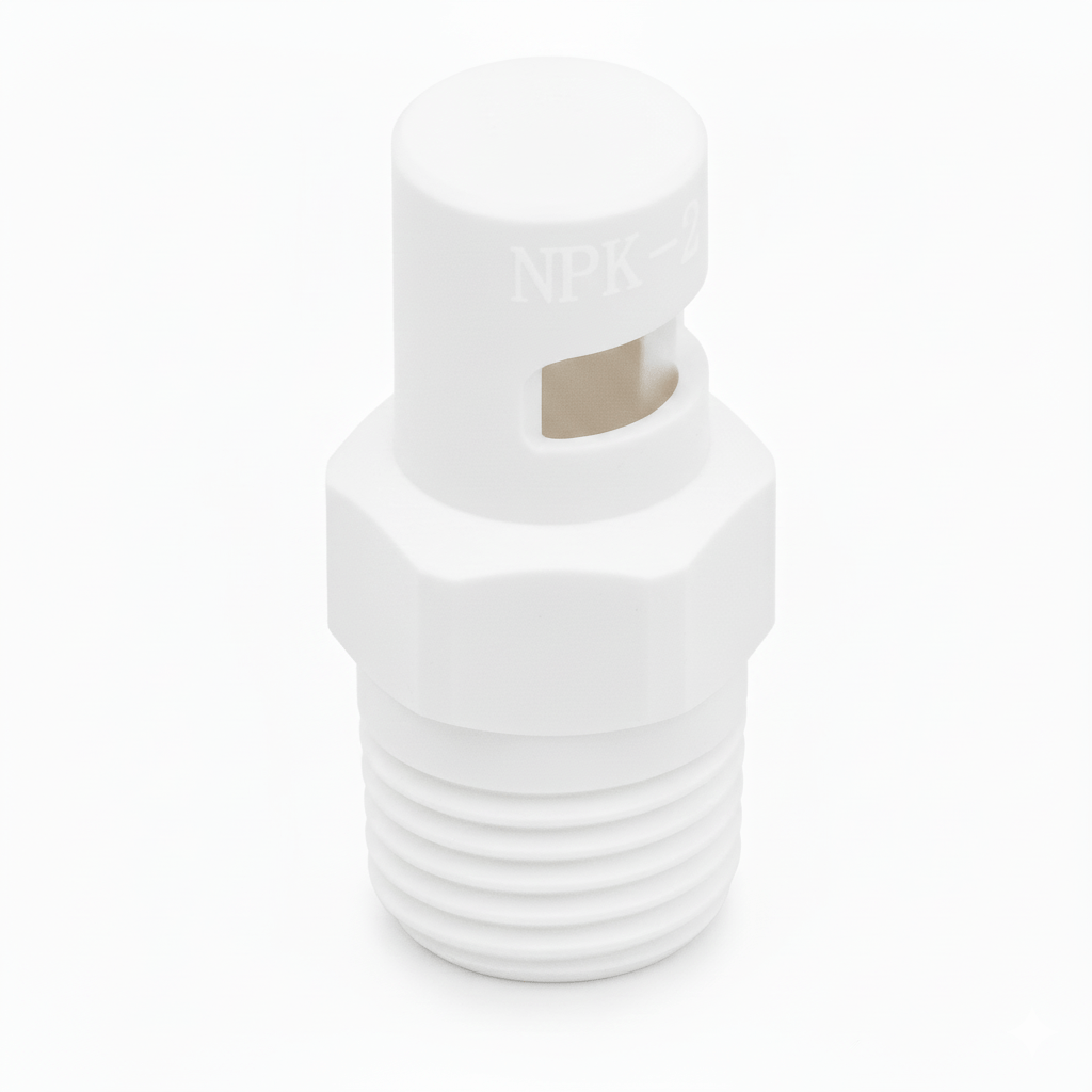NPK - 1.5 - 1/8 - PVC – Flat Spray Nozzle, 1/8" Inlet, Polyvinyl Chloride - NozzlePro