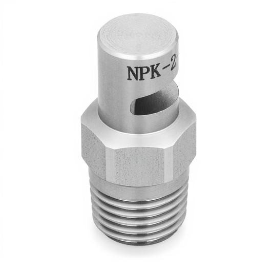 NPK - 15 - 1/8 - SS – Flat Spray Nozzle, 1/8" Inlet, 303/304 Stainless Steel - NozzlePro
